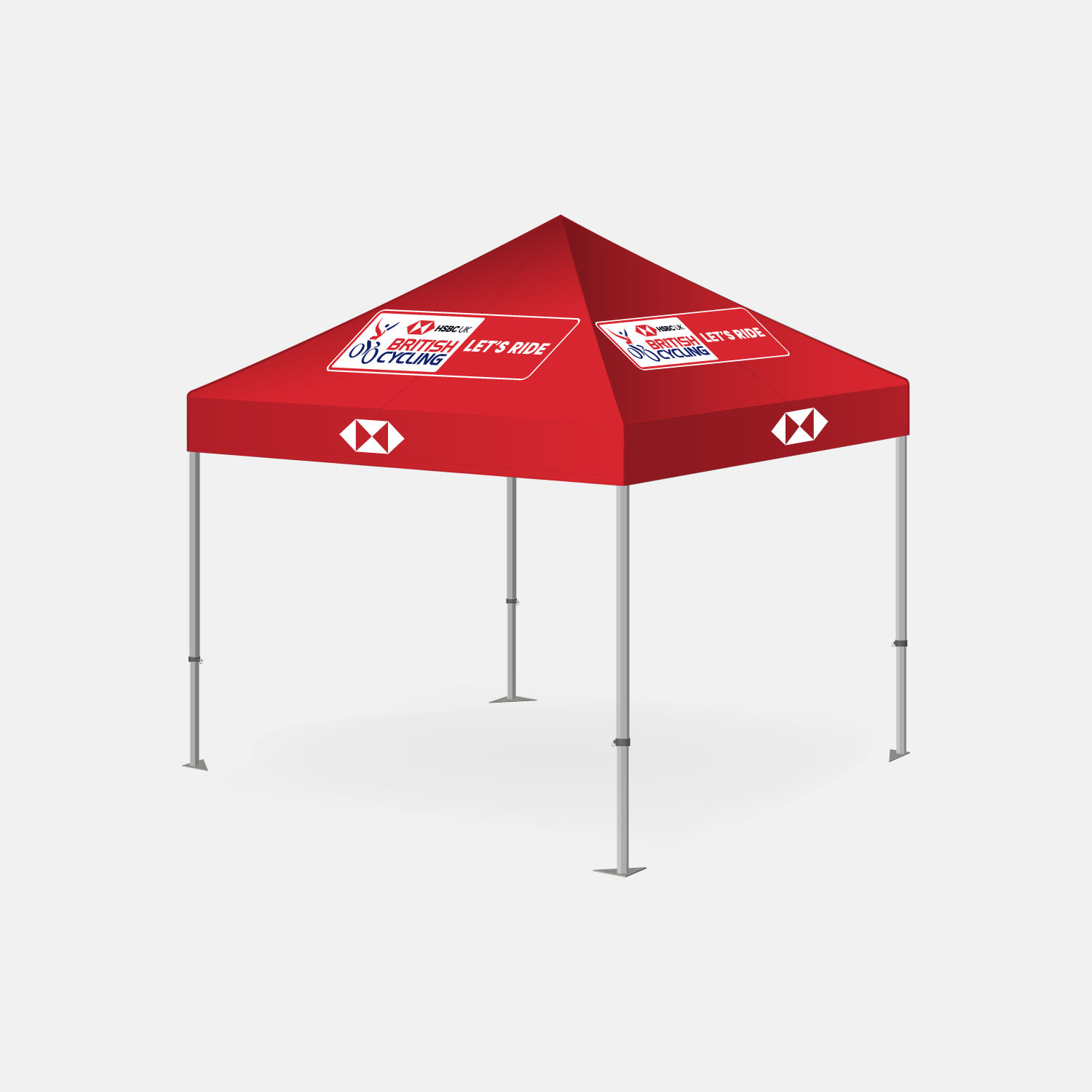 13110 - 3m x 3m Pro 40 Printed Gazebo Bundle w/ Canopy